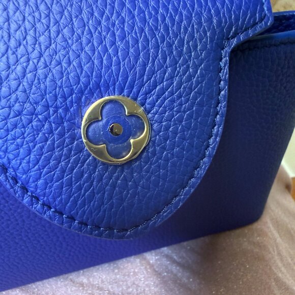 NWT Louis Vuitton Capucines BB Smalt Blue Taurillon Leather Bag - Gold Hardware - Picture 8 of 16